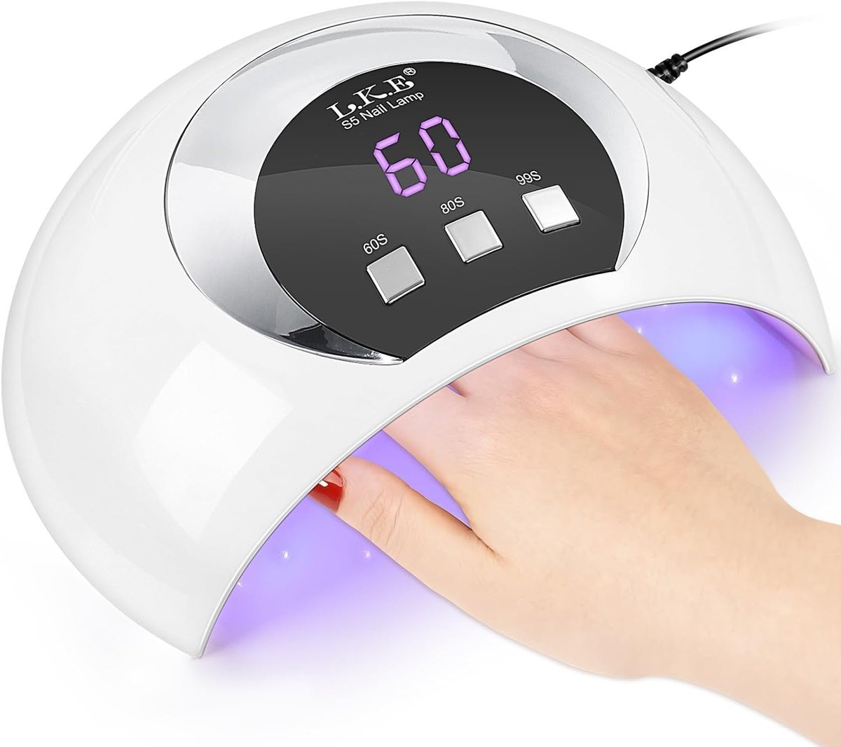 Lampa UV do Paznokci Żelowych LED 54W z Timerem i Wyświetlaczem LCD USB