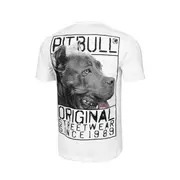 Koszulki sportowe męskie - Pit Bull T-shirt Koszulka Origin White - miniaturka - grafika 1