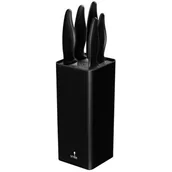 Noże kuchenne - Zestaw noży w bloku Smile SNS-6 6-elementowy czarny - miniaturka - grafika 1