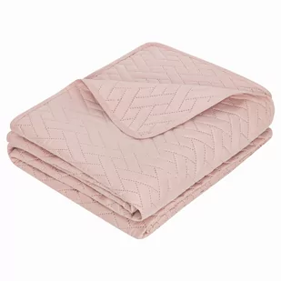 Narzuta 240x220 Dash pudrowa różowa geometryczna I23 - Narzuty - miniaturka - grafika 1