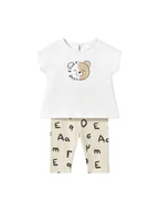 Komplety dla niemowląt - Mayoral Komplet t-shirt i legginsy 1762 Beżowy Regular Fit - miniaturka - grafika 1