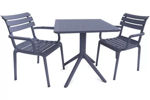 Meble ogrodowe Siesta Paris Sky 70 Dark Grey 2+1 - Meble gastronomiczne - miniaturka - grafika 1