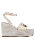 Espadryle damskie - Guess Espadryle FLJTAN LEA04 Écru - miniaturka - grafika 1