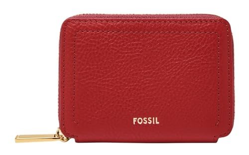 Fossil Logan damski portfel podróżny, czerwony, czerwony, S
