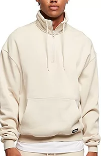 Urban Classics Męska bluza Organic Drawstring Troyer Sweatshirt, Softseagrass, L - Bluzy męskie - miniaturka - grafika 1