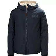 Kurtki i płaszcze dla chłopców - Helly Hansen Champ Reverisble Water Repellant Jacket płaszcz płaszczowy, uniseks, 597 Navy, 14 - miniaturka - grafika 1