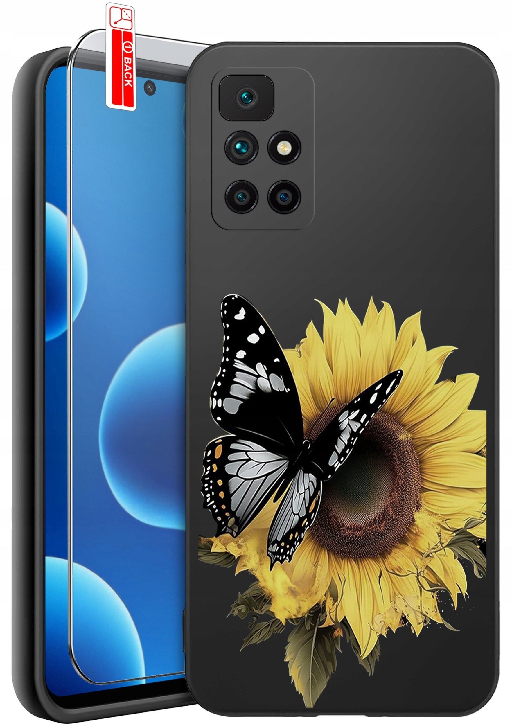 krainaGSM Etui Do Xiaomi Redmi 10 Wzory Silikonowe Matt Case + Szkło 9H