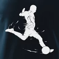 Odzież sportowa dziecięca - Koszulka dla dzieci dziecięca dla piłkarza z piłkarzem piłkarz piłkarska granatowa-158 cm/12 lat - miniaturka - grafika 1