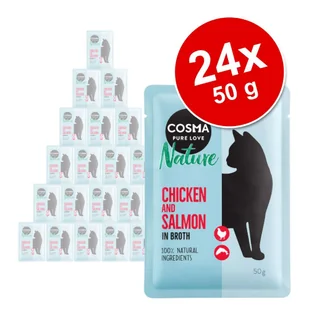 Cosma Nature saszetki 6 x 50 g Pierś z kurczaka i tuńczyk | - Mokra karma dla kotów - miniaturka - grafika 2