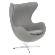 Fotele - Fernity Fotel Jajo Easy Clean Premium Szary 218856 - miniaturka - grafika 1