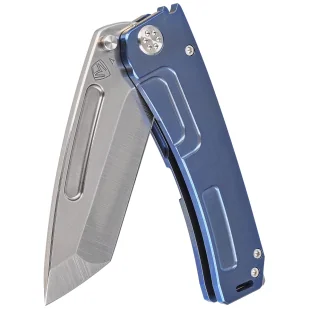 Nóż składany Medford Marauder-H Tanto Blue Titanium, Tumbled S45VN by Greg Medford - Noże - miniaturka - grafika 6