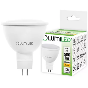 Lumiled Żarówka LED MR16 230V 6W 540LM 120ST. biały ciepły LUMILED - Żarówki LED - miniaturka - grafika 1