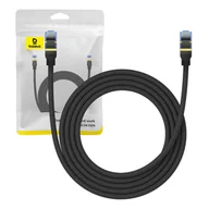 Kable miedziane - Kabel sieciowy w oplocie kat. 7 Baseus Ethernet RJ45, 10Gbps, 2m (czarny) - miniaturka - grafika 1