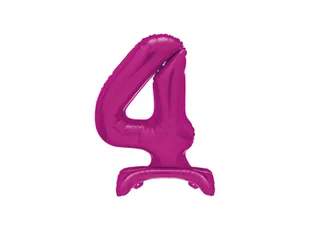 Balon foliowy stojący cyfra 4 różowy - 76 cm - 1szt. - Balony i akcesoria - miniaturka - grafika 1