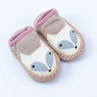 Buty dla dziewczynek - Miękkie buciki do żłobka, przedszkola z podeszwą antypoślizgową skarpetka 12cm - miniaturka - grafika 1