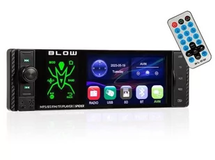 BLOW RADIO SPIDER 4" RDS RGB MP5/USB/MICRO SD BLUE - Radia samochodowe - miniaturka - grafika 1