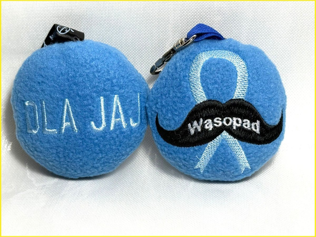 Wąsopad , Movember. Haftowany Niebieski Brelok Maskotka Niebieska Wstążka Rak Prostaty -043