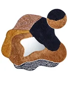 Lustra - Lustro ścienne ABASZA 60 cm 62 cm Bawełna Kolorowy - miniaturka - grafika 1