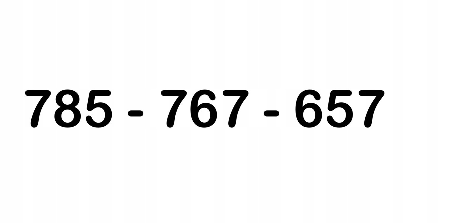 785 767 657 Starter Złoty Łatwy Prosty Numer