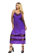 Piżamy damskie - HALKA APRIL SATYNA FIOLET - D Karen - miniaturka - grafika 1