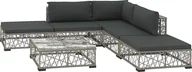 Meble ogrodowe - Elior 6-częściowy szary zestaw wypoczynkowy do ogrodu - Beck 6E - miniaturka - grafika 1