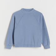 Bluzki dla dziewczynek - Reserved - Bluza z przeszyciami - Niebieski - miniaturka - grafika 1