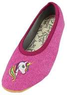 Buty dla dziewczynek - Beck dziewczęce buty gimnastyczne z jednorożcem, fioletowy - Violett Fuchsia 21-26 EU - miniaturka - grafika 1