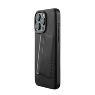 Etui i futerały do telefonów - Mujjo Full Leather Wallet Case - etui skórzane do iPhone 15 Pro Max kompatybilne z MagSafe (black) - miniaturka - grafika 1