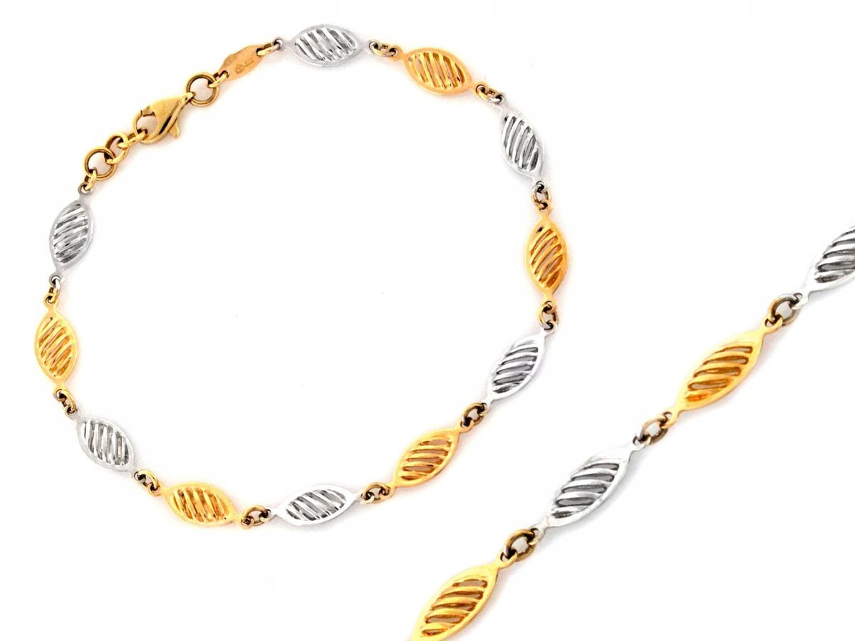 Bransoletka damska złota 375 modowy elegancki design