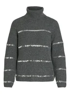 Swetry damskie - Vila Sweter "Sacha" w kolorze szarym - miniaturka - grafika 1