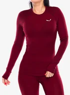 Bluzy sportowe damskie - Bluza termoaktywna damska Salewa Cristallo Warm Amr L/S Tee - syrah - miniaturka - grafika 1
