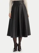 Spódnice - Fracomina Spódnica z imitacji skóry FS25WG2001P41101 Czarny Regular Fit - miniaturka - grafika 1