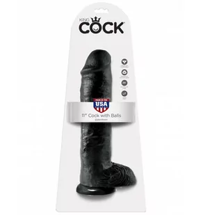 King Cock King Cock - 11" czarny - Dildo anatomiczne z jądrami 8336711 - Sztuczne penisy - miniaturka - grafika 4