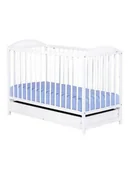 Łóżeczka i kojce - Drewex Łóżeczko Lulaya z szufladą 120x60 Białe - miniaturka - grafika 1