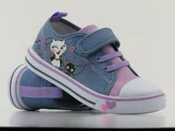 Buty dla dziewczynek - Tenisówki dziecięce, trampki American Club TEN 91/23, niebieskie - AMERICAN CLUB - miniaturka - grafika 1
