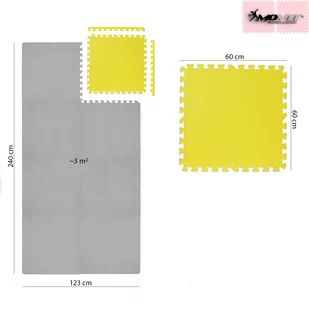 ŻÓŁTA MATA POD SPRZĘT DO ĆWICZENIA SIŁOWNI - Maty do ćwiczeń - miniaturka - grafika 3