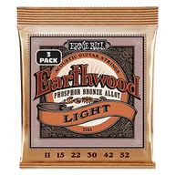 Struny gitarowe  - Ernie Ball Earthwood Light Phosphor Bronze Acoustic Guitar Strings 3 Pack - 11-52 Gauge - miniaturka - grafika 1