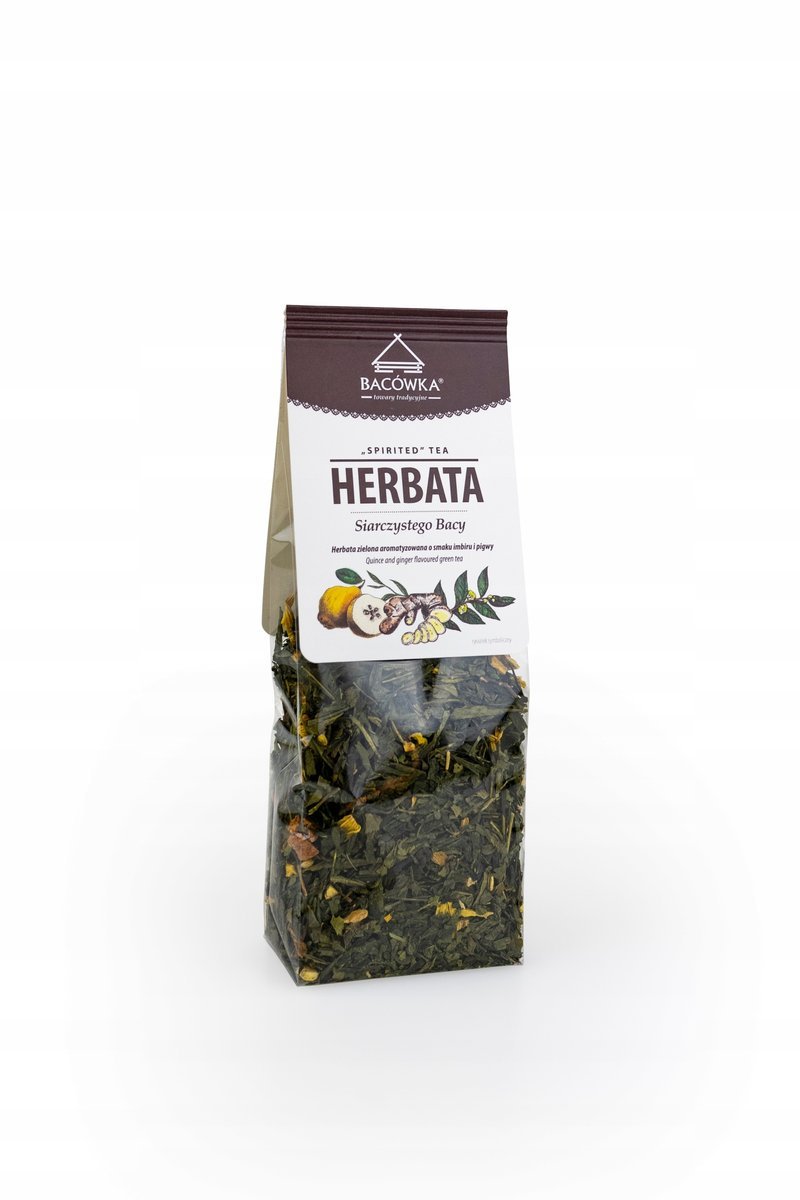 HERBATA ZIELONA AROMATYZOWANA SIARCZYSTEGO BACY BACÓWKA 90G