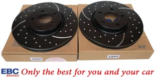 Przednie klocki YellowStuff + NAWIERCANE NACINANE tarcze hamulcowe 300mm EBC seria GD Ford Escape FWD 2013-2019 - Tarcze hamulcowe - miniaturka - grafika 7