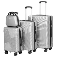 Walizki - Zestaw 4 Walizek Podróżnych Azores Srebrny 4W1 - miniaturka - grafika 1