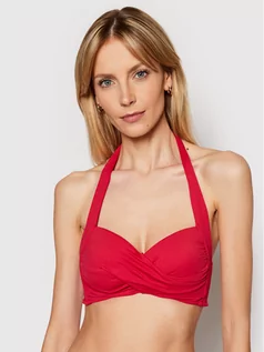 Stroje kąpielowe - Seafolly Góra od bikini Twist Soft Cup Halter 30806-065 Czerwony - grafika 1