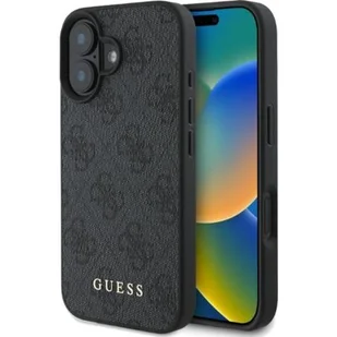 Guess GUHCP16SG4GFGR iPhone 16 czarny/black HC PU 4G Classic - Etui i futerały do telefonów - miniaturka - grafika 1