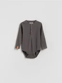 Skarpetki dla dzieci - Reserved - Bawełniane body - ciemnoszary - miniaturka - grafika 1