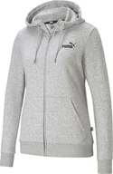 Bluzy damskie - Bluza damska Puma ESS Small Logo Full-Zip Hoodie TR szara 586813 04-M - miniaturka - grafika 1