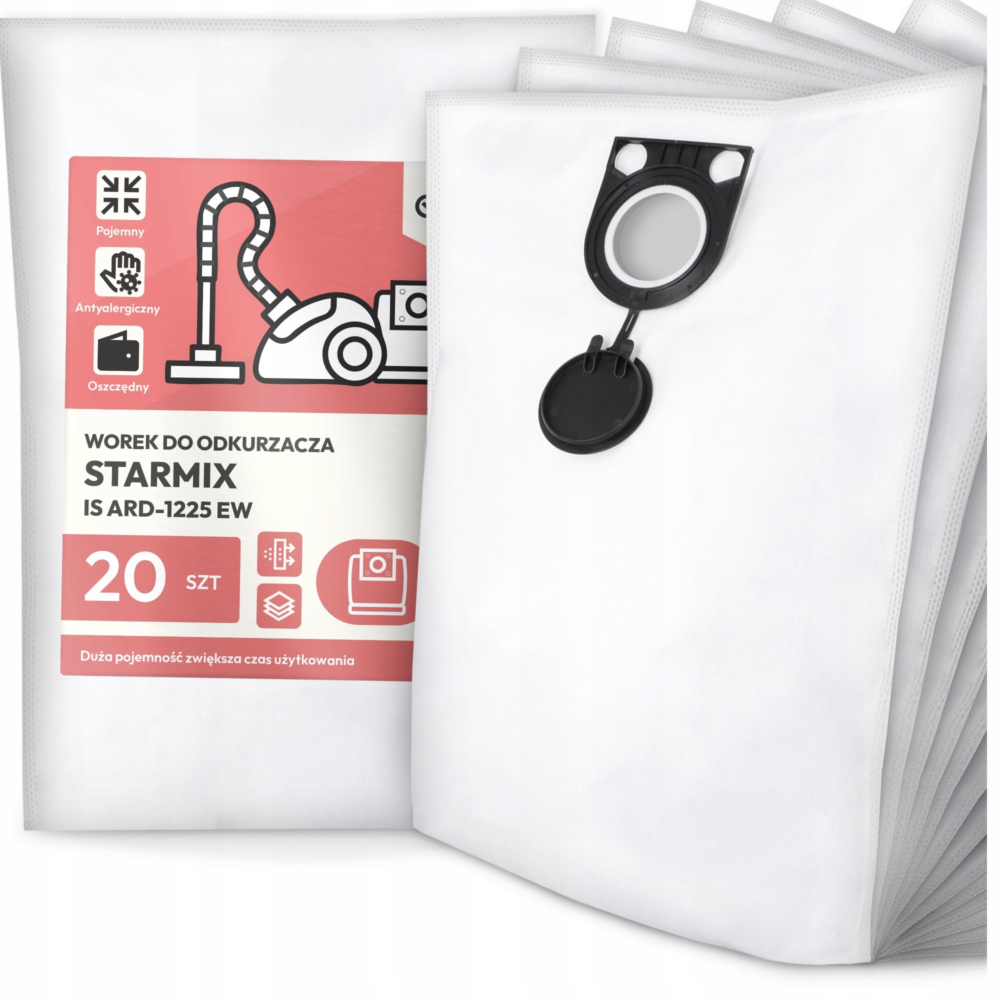 20x Worek do Odkurzacza Starmix Is ARD-1225 Ew Syntetyczny Pojemny Torba G9