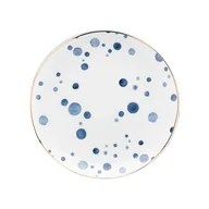 Talerze - Talerz deserowy Mare Hope 20 cm kropeczki biało-niebieski - miniaturka - grafika 1
