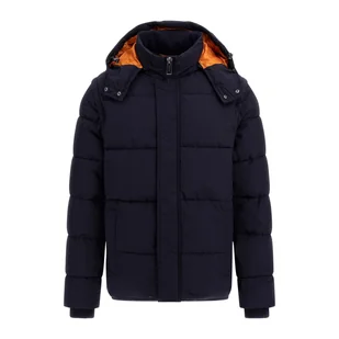 Męska Kurtka zimowa pikowana GUESS TRANSFORMABLE PUFFA M2BL19WEYZ0-G7V2 – Granatowy - Kurtki męskie - miniaturka - grafika 1