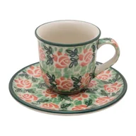 Filiżanki - FILIŻANKA do espresso 60 ml ze spodkiem - Ceramika Artystyczna Bolesławiec - miniaturka - grafika 1