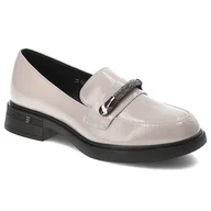 Półbuty damskie - Szare Półbuty Vinceza Eleganckie Mokasyny Damskie - miniaturka - grafika 1