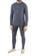 Bielizna sportowa męska - Komplet bielizny termoaktywnej męskiej z wełny merino Viking Lava Primaloft 1908 szaro-granatowy - miniaturka - grafika 1